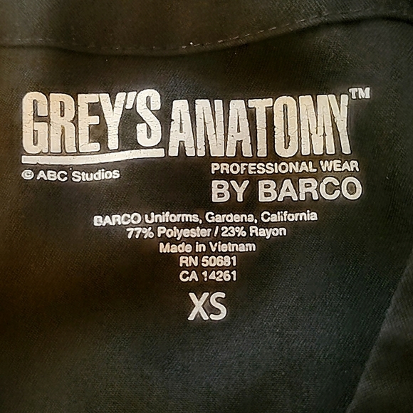 Grey's Anatomy XS Black 4-Pocket Button Up Lab Jacket - Picture 6 of 15